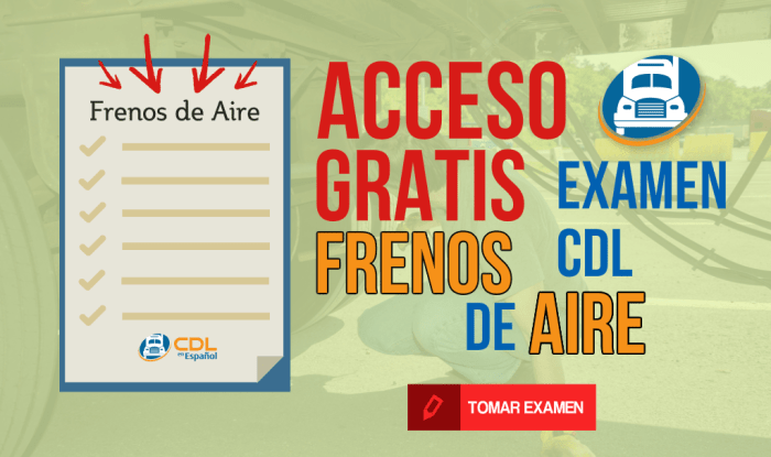 Frenos de aire cdl examen