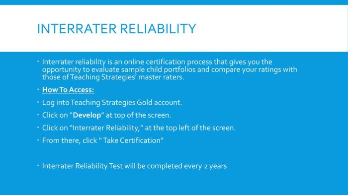 Teaching strategies interrater reliability answers